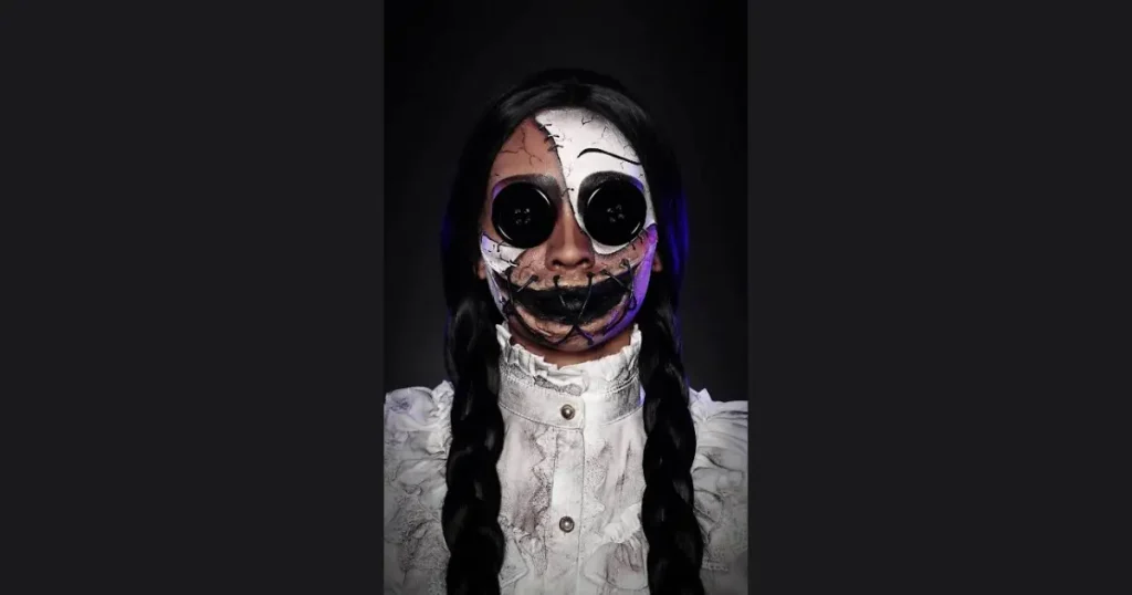 Creepy Marionette Puppet Face Makeup