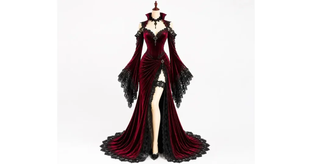 Top Vintage Velvet Vampire Outfit