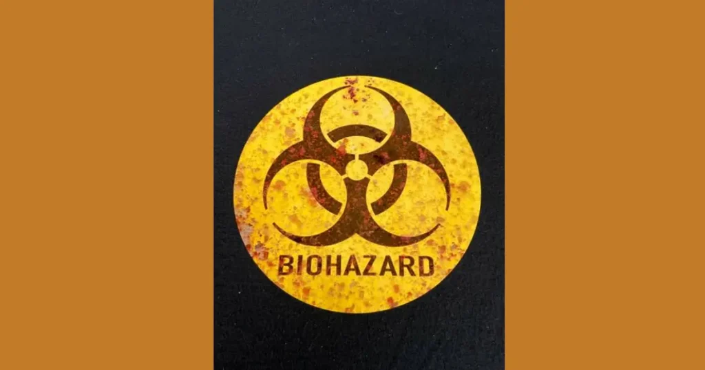 Spooky Blood Splatter Quarantine Warning Sign