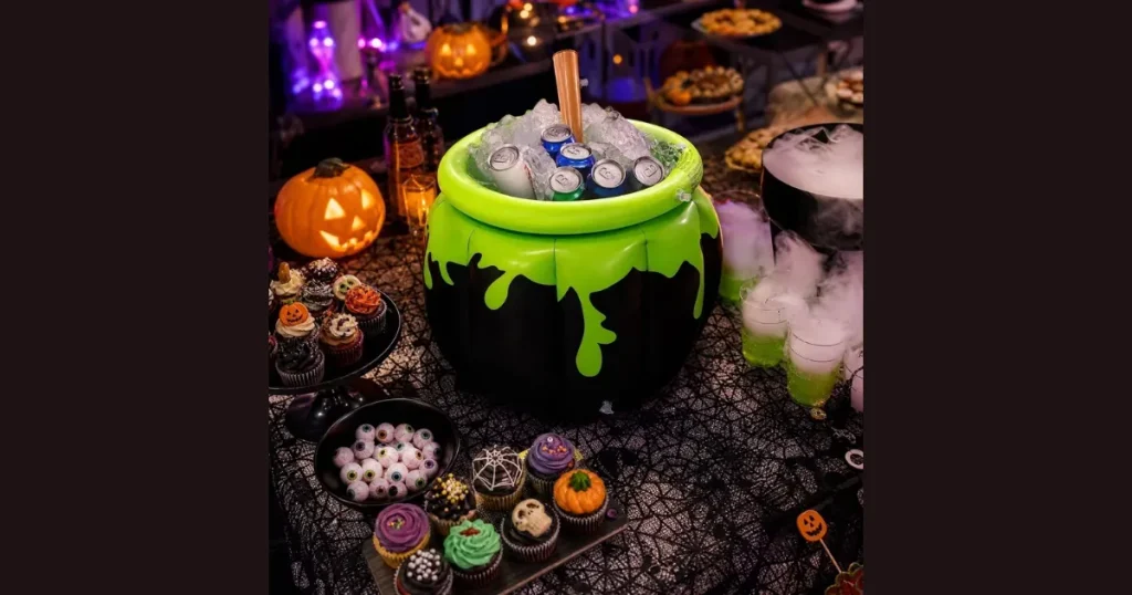 Spooky Glowing Cauldron Brewing Co Wall Sign