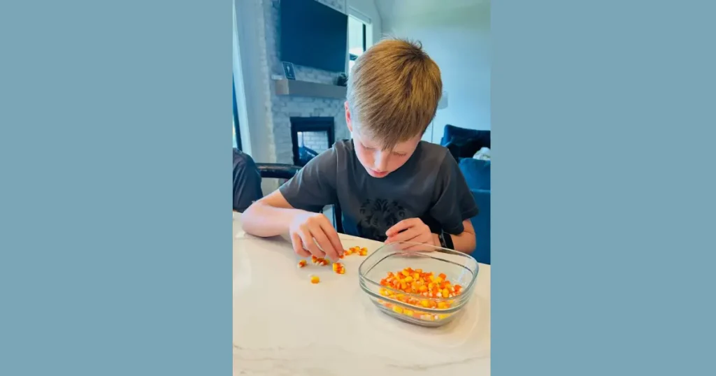 Chic Candy Corn Spoon Balance Relay