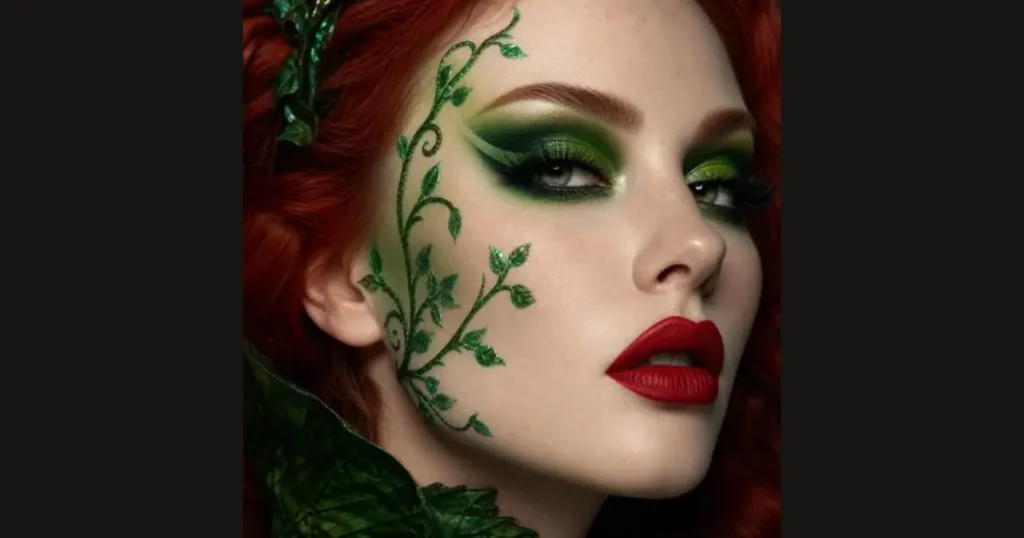 Chic Metallic Poison Apple Dripping Smile Makeup