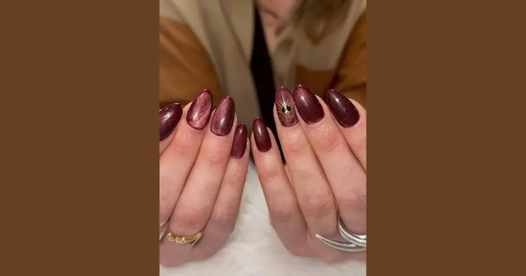Affordable Chrome Spider Accent Acrylic Nails