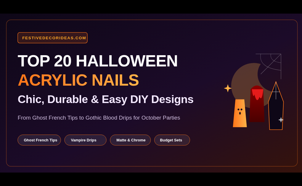 halloween acrylic nails