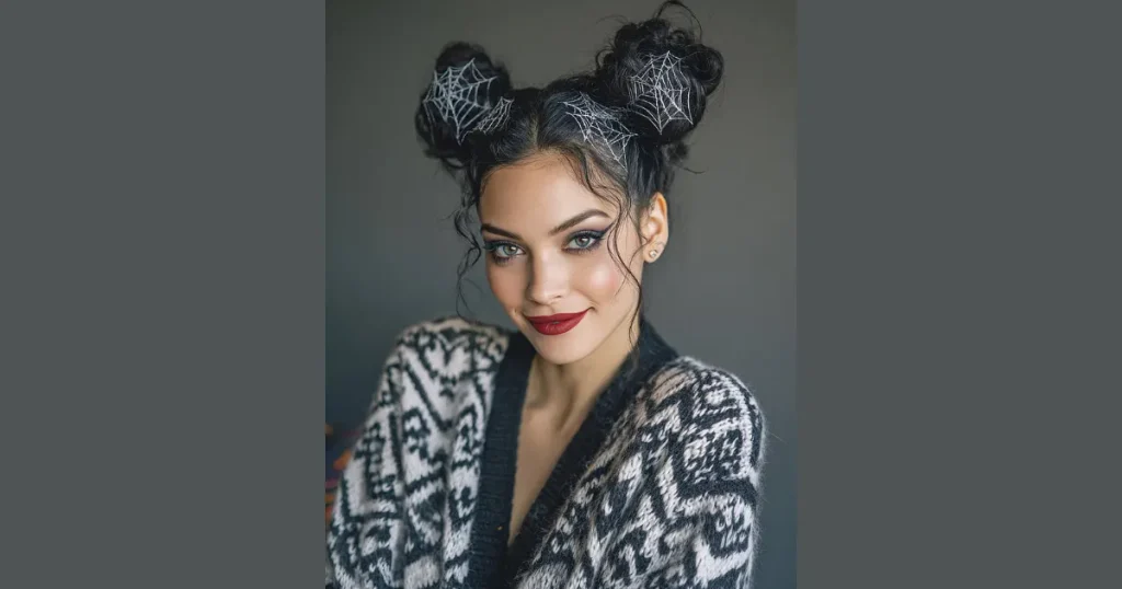 Top Classic Spiderweb Space Buns