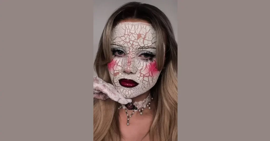 Best Eerie Cracked Porcelain Doll Face Makeup
