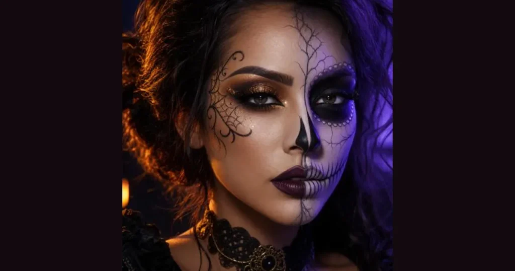 Chic Glitzy Celestial Moon and Star Makeup