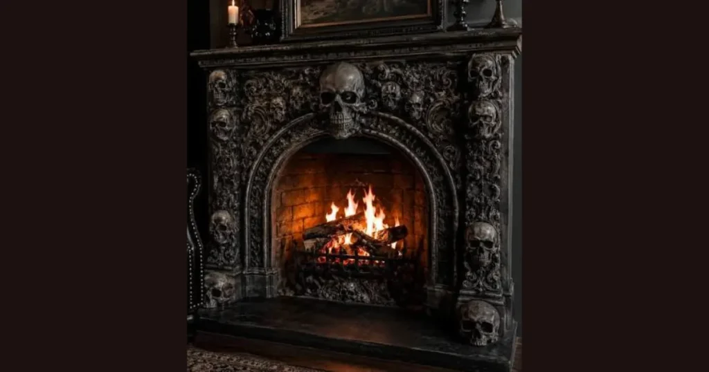 Best Spooky Indoor Fireplace Skeleton Hearth