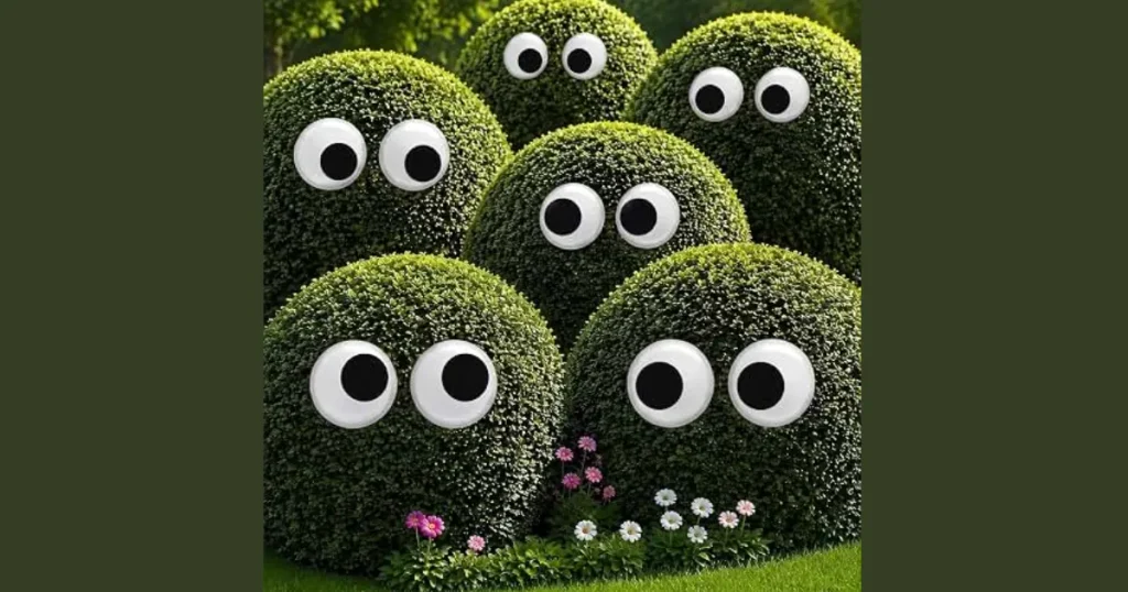 Spooky Bush Glowing Creature Eyes
