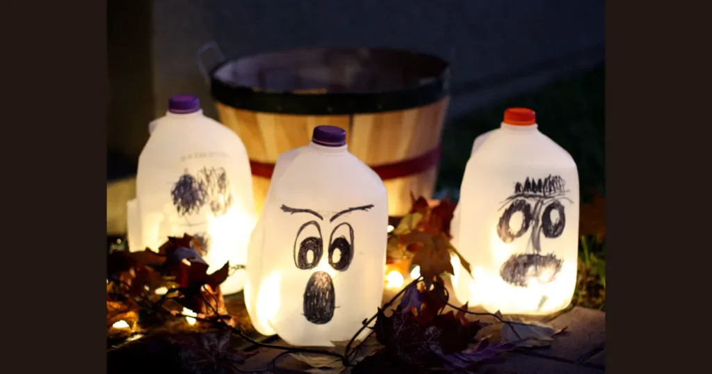 Affordable Glowing Milk Jug Ghost Lanterns