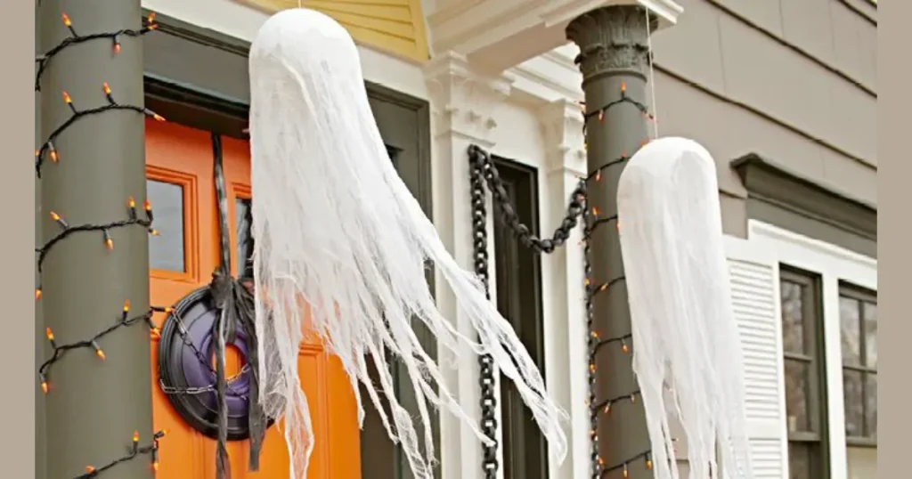 Hanging Cheesecloth Front Porch Specters