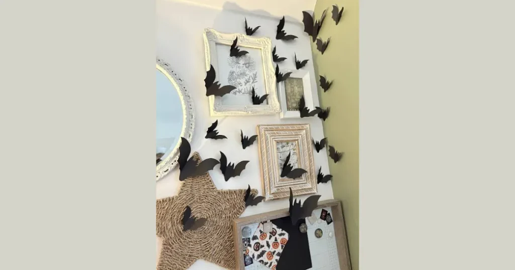 Chic Flying Paper Bat Wall Swarm