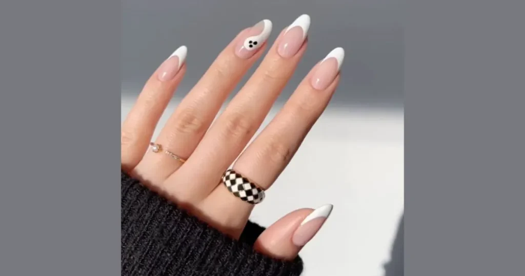 Top Ghostly French Tip Nail Art