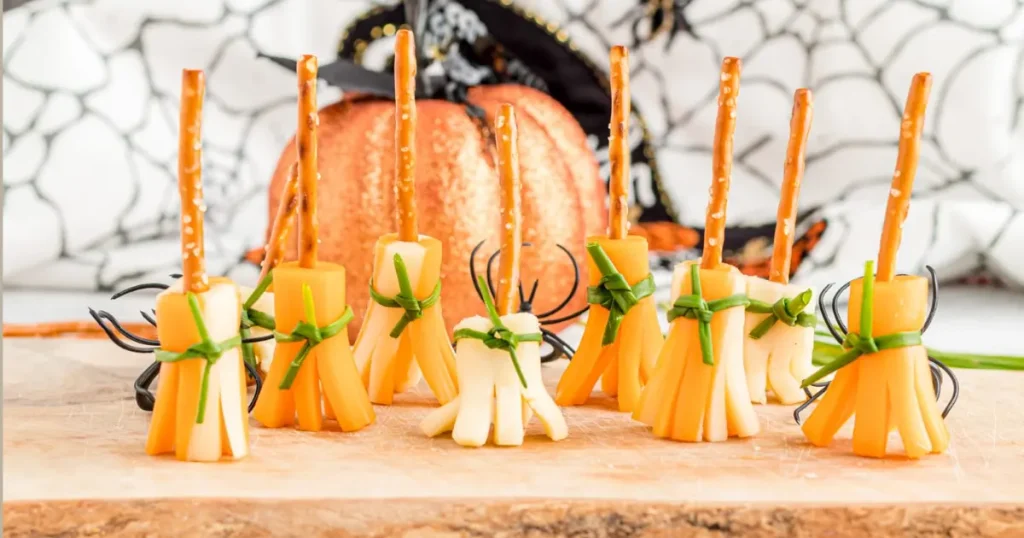 Best Pretzel and Cheese Witch Broomsticks