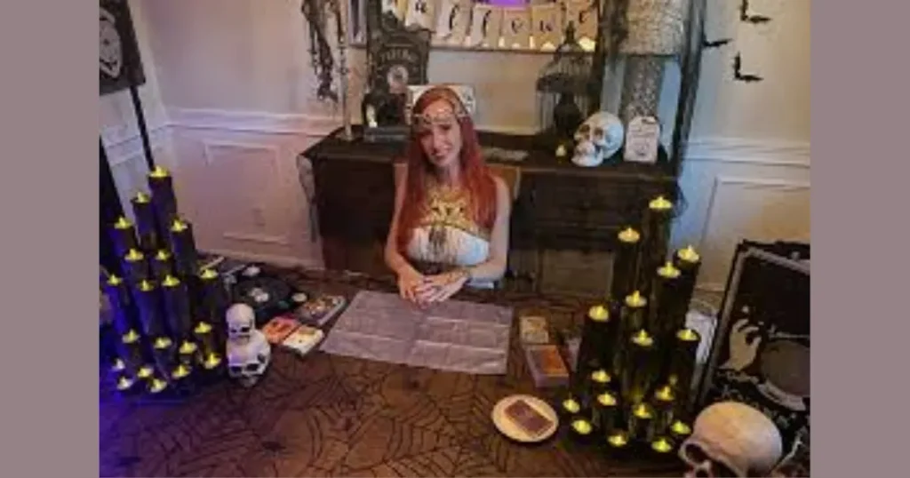 Chic Mysterious Tarot Card Reader Station