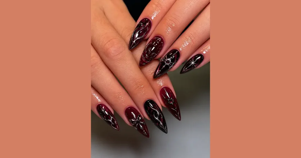 Top Moody Velvet Vampire Nails