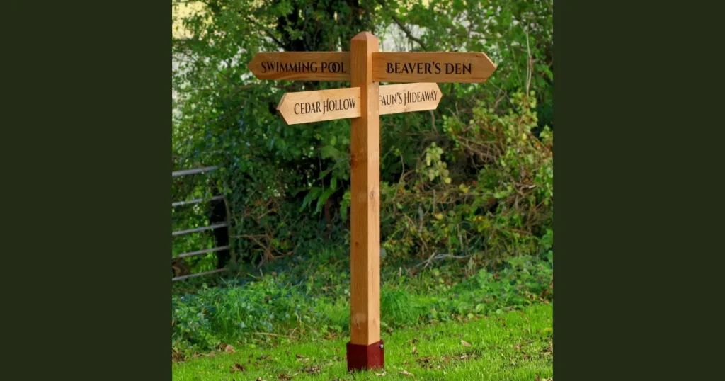 Top Rustic Wooden Graveyard Directional Sign