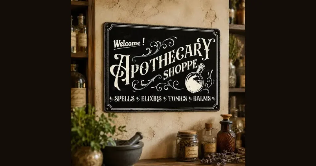 Top Vintage Apothecary Poison Bar Sign