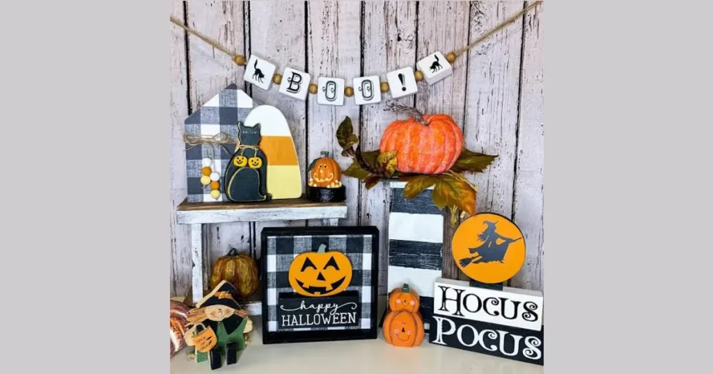 Chic Distressed Farmhouse Trick or Treat Board
