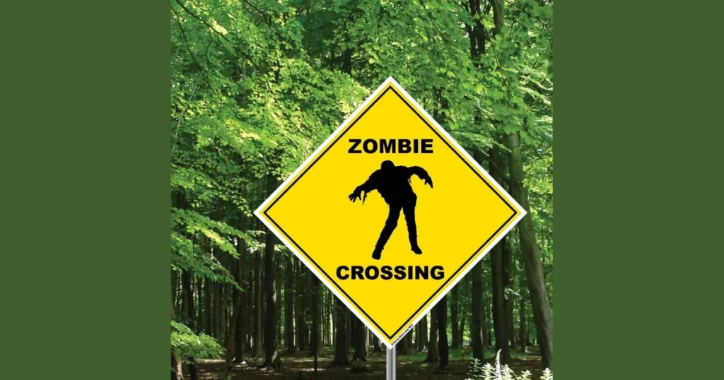 Best Corrugated Metal Zombie Crossing Yard Sign